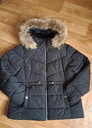 Куртка з натуральним хутром 54-56 розмір