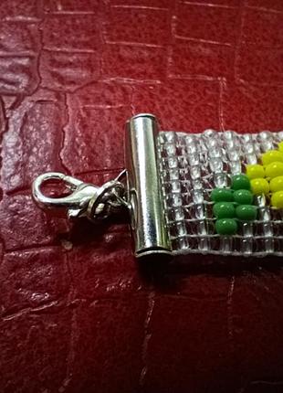 Браслет з бісеру "лимони" 3