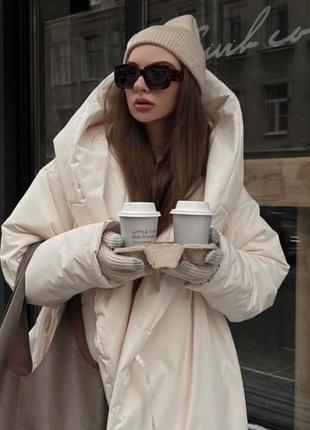 Пальто - пуховик люкс якість