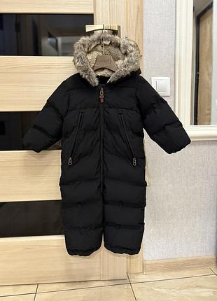 Дитячий зимовий комбінезон next чорного коляру 12-18 місяців ріст 86 см