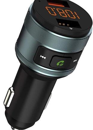 Fm-передатчик fm модулятор трансмиттер zealife беспроводной bluetooth автомобильный адаптер с портом быстрой зарядки qc 3.0 зарядка