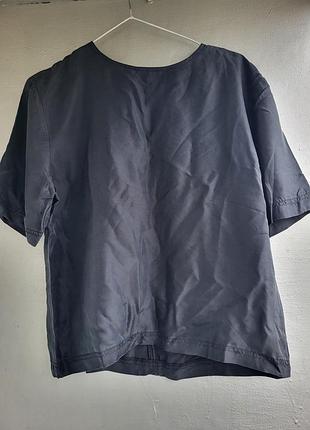 Шелковый топ, блузка, шелковая футболка