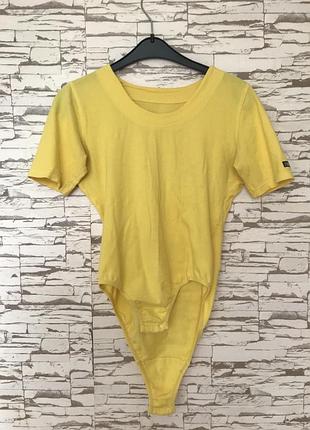 Боді футболка бавовна комбедрез лимонний жіночий