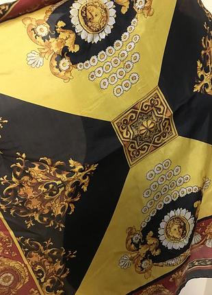 Велика хустка з натурального шовку вінтаж