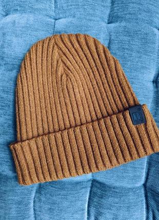 Шапка детская осень демисезонная бини рубчик