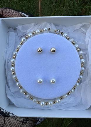 Набор прикрас,золото (585) та перли.