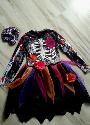 Карнавальное платье скелет катрин