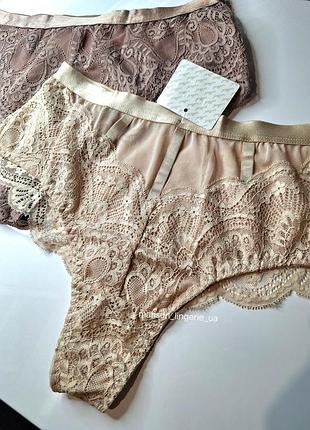 Кружевные бразилианы с высокой посадкой большого размера