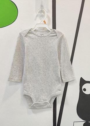 Боді бодік ажурні сірі з довгим рукавом картерс carter's для дівчинки 12м 74 см