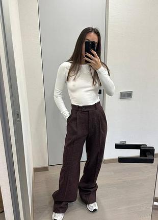 Стильные палаццо с содержанием шерсти