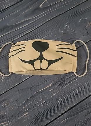 Маска детская, желтая, 11.5×18