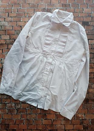 Белая школьная рубашка 10 лет