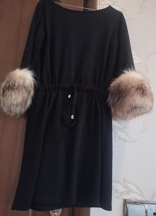 Платье эксклюзив,50%шерсть