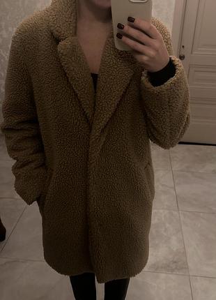 H&amp;m шуба тедди teddy bear оверсайз