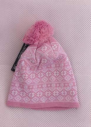 Шапка орнамент помпон