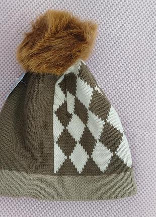 Шапка помпон зимова