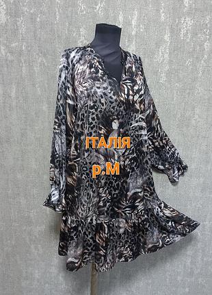 Платье, платье миди шелк+ вискоза, италия,р.м, стильное и качественное.
