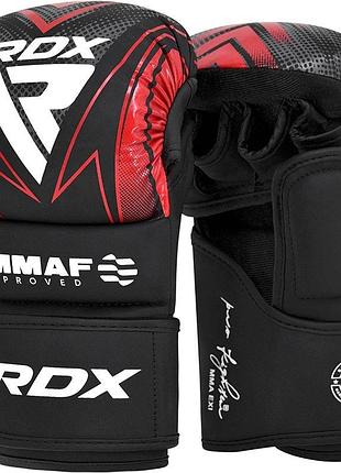 Рукавиці для мма (греплінгові рукавички) rdx схвалено immaf s red (капа в комплекті)