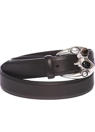 Шкіряний ремінь з інкрустованою пряжкою