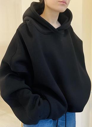 Оверсайз худі базовий чорний