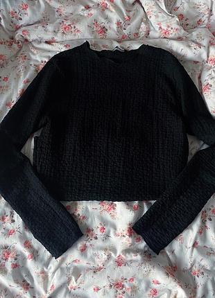 Чорний лонг з горловиною