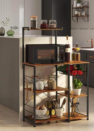 Стелаж кухонний leobert supretto з місцем для мікрохвильової печі в стилі loft