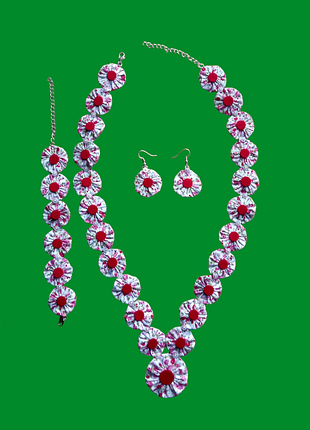 Комплект украшений из ткани