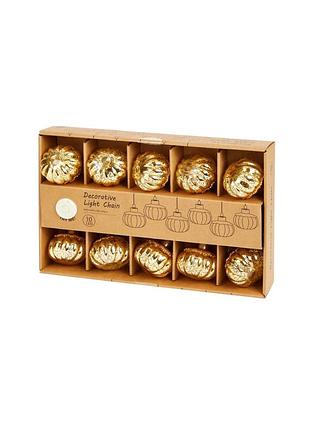 Led гірлянда "скляні гарбузики" на батарейках 320 см золотистий zd trading