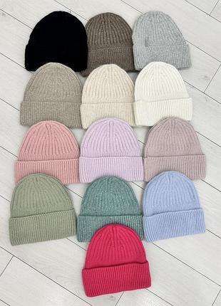 Стильна зимова шапка! можливий опт! приємна ціна та широка палітра кольорів