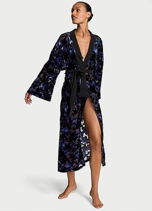 Ідея подарунка шикарний люксовий халат з вишивкою велюр very sexy orchard burnout velvet robe victoria's secret вікторія сікрет оригінал
