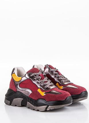 Натуральные кроссовки кожа+замш