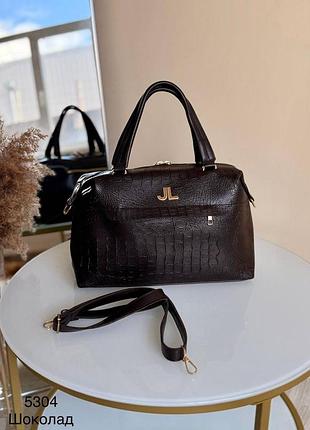 Сумка рептилія у стилі саквояж