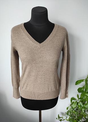 Теплый шерстяной 100 % шерсть джемпер полувер свитер 38 р от италия