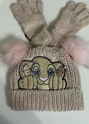 Дитячий комплект шапочка і рукавички