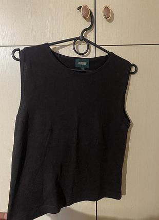 Жилет натуральний вовна wool коричневий шоколадний  hobbs  оригінал