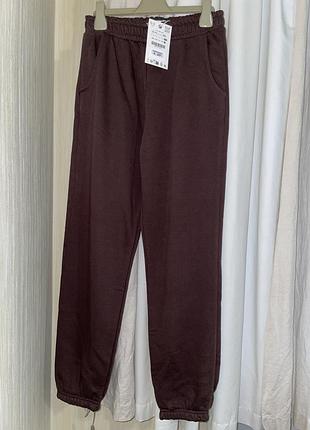 Теплі штани, шоколадного кольору