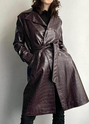 Тренч плащь под кожу cibylll