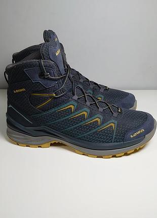 Черевики трекінгові lowa ferrox pro gtx mid men's goretex blue/yellow 44 р оригінал