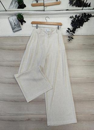 Широкие брюки с добавлением льна primark p xl