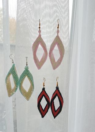 Серьги лепестки.