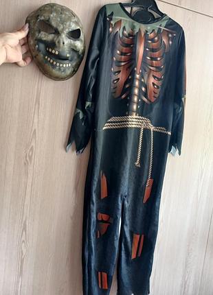 Костюм із маскою зомбі хелловін halloween 5-6 р 110-116