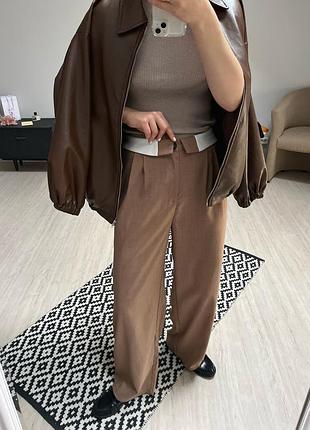 Брюки з подвійним поясем zara