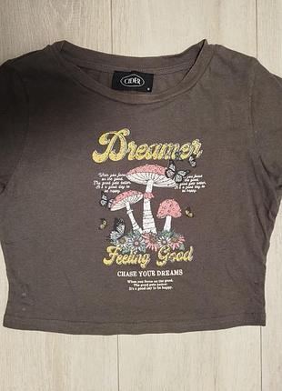 Летний топ с грибочками