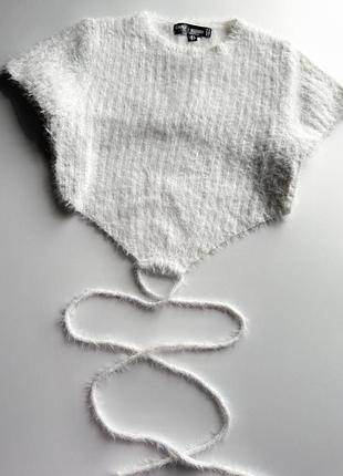 Плюшевий топ кофта на завʼязці