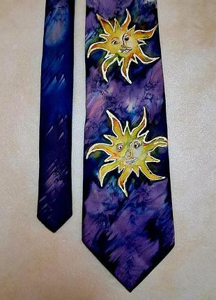 Унікальна колекційна краватка  з авторським розписом,батик  1994 року. дорого.