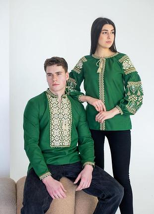 Парные вышиванки набор вышиванок одинаковые вышиванки вышитая одежда для пара