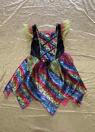 Печатки карнавальный костюм на хеллоуин платье паучка ведьмочки на хэллоуин на 3-4 года