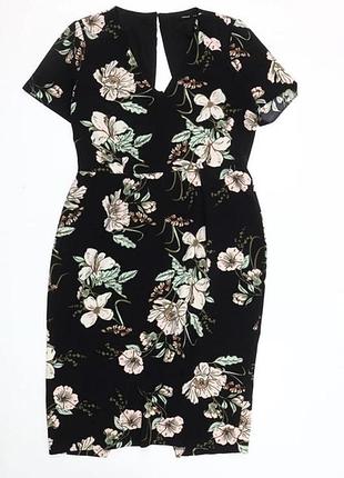 Сукня в квітах  короткий рукав oasis розмір 16