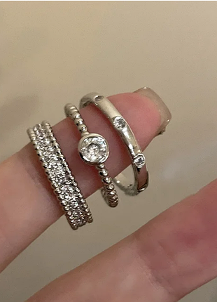 Новые кольца набором с кристаллами y2k kpop