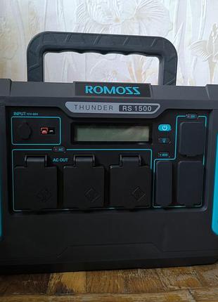 Зарядная станция romoss rs1500 / 1328 вт| ч/ 1500 вт (пиковая 3000 вт)